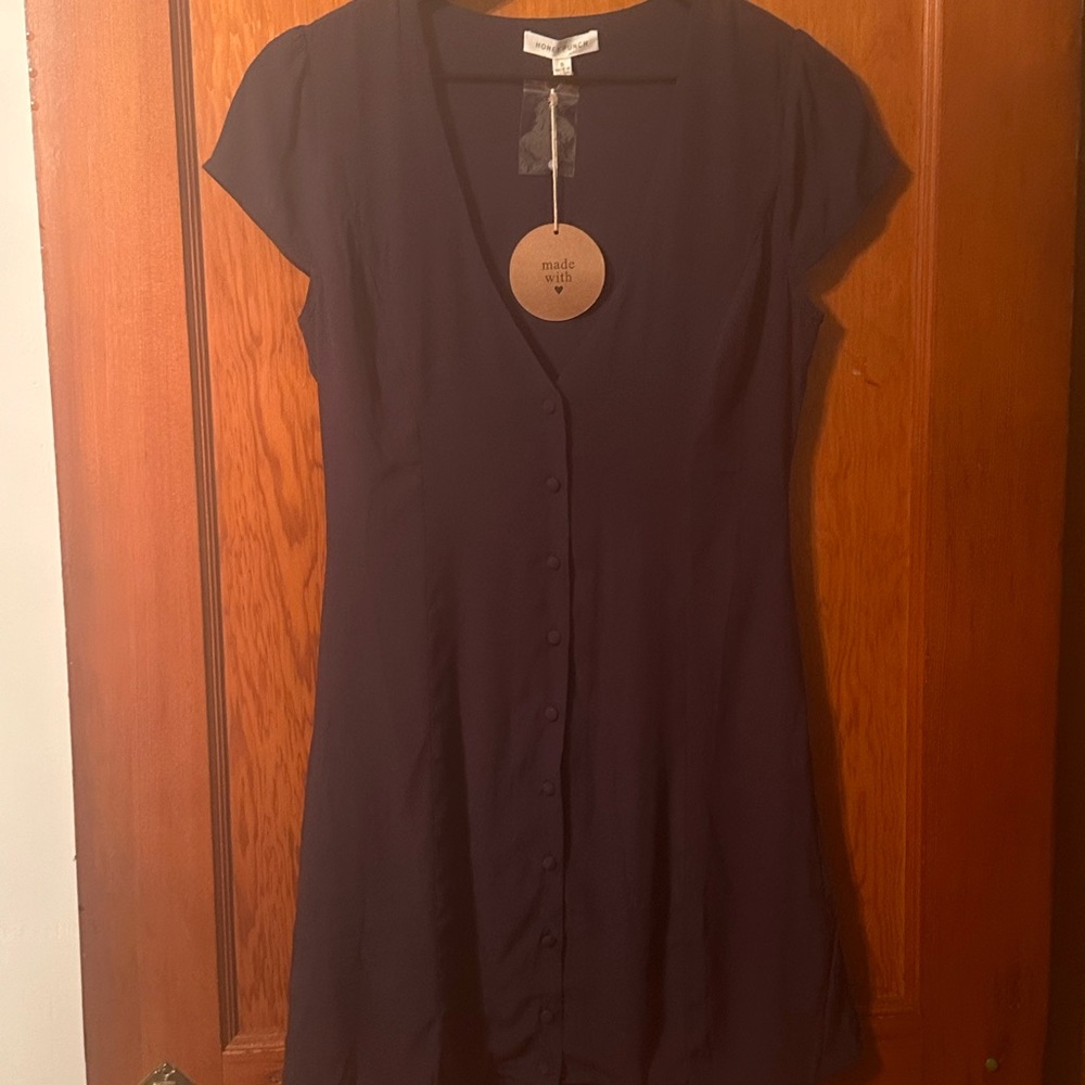 Honey Punch Blue Short Dress Size Small - Picture 2 of 3